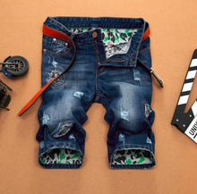 Ripped Short Bermuda Mens Jeans