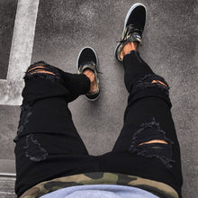 Black Skinny Jeans Ripped Slim Fit