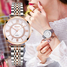 Luxury Diamond Ladies Stainless Steel Silver Watch