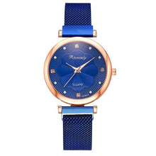 Luxury Women Watch Magnetic Buckle Flower Rhinestone Watch Ladies 5 pcs set
