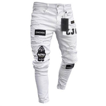 Stretchy Ripped Skinny Print High Quality Jeans