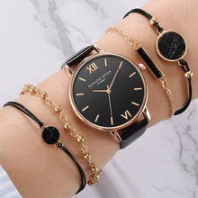 5pcs Set Luxury Leather Women Watch
