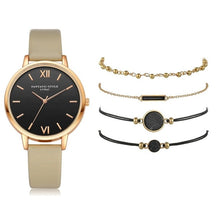 5pcs Set Luxury Leather Women Watch