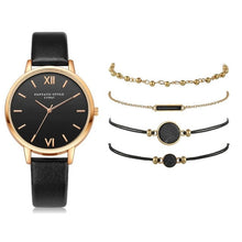 5pcs Set Luxury Leather Women Watch