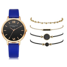 5pcs Set Luxury Leather Women Watch