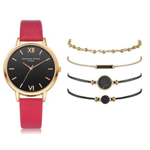 5pcs Set Luxury Leather Women Watch