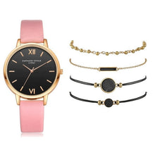 5pcs Set Luxury Leather Women Watch