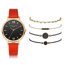 5pcs Set Luxury Leather Women Watch