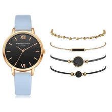 5pcs Set Luxury Leather Women Watch