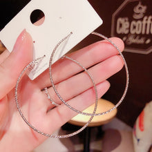 Big Hoop Earrings Shiny Starry Large Circle Earrings for Women