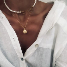 Gold Necklaces For Women Multilayer Fashion Pearl Pendants