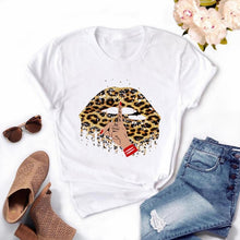 Tops Graphic Tees Women Lips Kawaii T-shirt