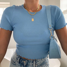 Ruffles Short Sleeve Crop Tops