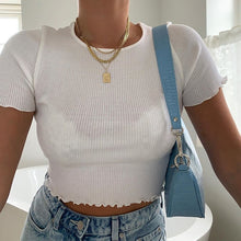 Ruffles Short Sleeve Crop Tops