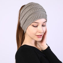 Ponytail Beanie Cap Warm