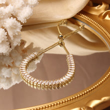 Luxury flower zircon adjustable female bracelet