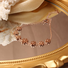 Luxury flower zircon adjustable female bracelet