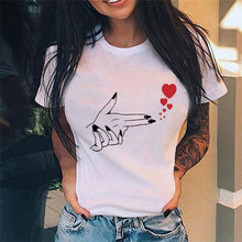 Middle Finger Print T Shirt