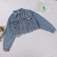 Fringed vintage jean jacket