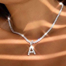 Caraquet Ice out A-Z Letter necklace Statement Jewelry
