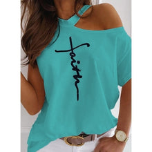 Large size Top Sexy Off Shoulder summer T- shirt