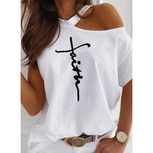 Large size Top Sexy Off Shoulder summer T- shirt
