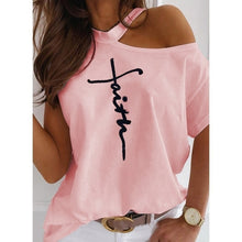 Large size Top Sexy Off Shoulder summer T- shirt