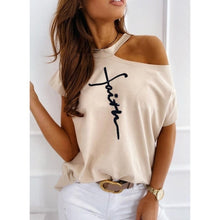Large size Top Sexy Off Shoulder summer T- shirt
