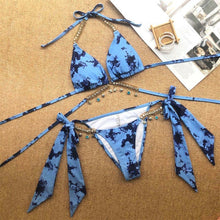 Sexy push up halter swimsuit female crystal swimwear women