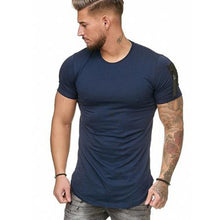 Zipper Shoulder Round-tail T-shirt