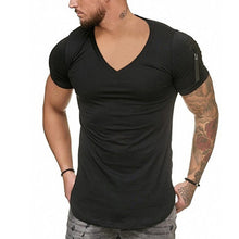 Zipper Shoulder Round-tail T-shirt