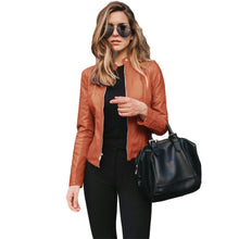 Short Autumn leather jacket ( multi color )
