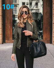 Short Autumn leather jacket ( multi color )