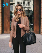Short Autumn leather jacket ( multi color )