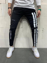 Skinny Zipper Slim Printed Mens Jeans