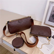 Fashion Letter Flap Plaid Chains Zipper Women's Handbags