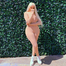 Streetwear White Knitted Sexy Bodycon Lucky Label Jumpsuit