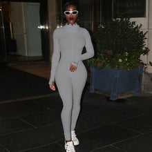 Streetwear White Knitted Sexy Bodycon Lucky Label Jumpsuit