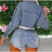 Fringed vintage jean jacket