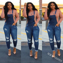 Wepbel Skinny Denim Hemming Pants Jumpsuits Plus Size