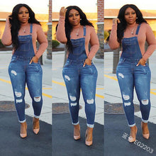 Wepbel Skinny Denim Hemming Pants Jumpsuits Plus Size