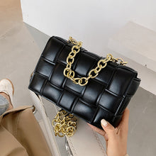 Shoulder Bags Weave Leather Flap Bag For Women