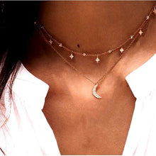 Bohemian Multi-layer Moon Star Necklace