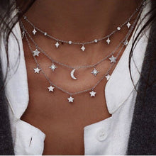 Bohemian Multi-layer Moon Star Necklace