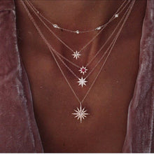 Bohemian Multi-layer Moon Star Necklace