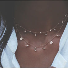 Bohemian Multi-layer Moon Star Necklace