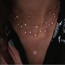 Bohemian Multi-layer Moon Star Necklace