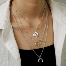 Vintage Carved Coin Thick Chain OT Buckle Necklace