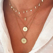 Vintage Carved Coin Thick Chain OT Buckle Necklace