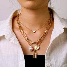 Vintage Carved Coin Thick Chain OT Buckle Necklace